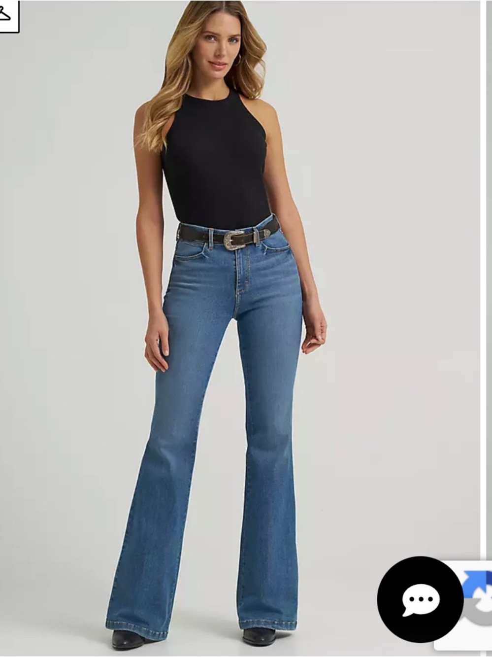 NEW Wrangler Bespoke High Rise Blue Flared Jeans